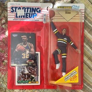 Karl Malone Action Figure - Blue and Yellow